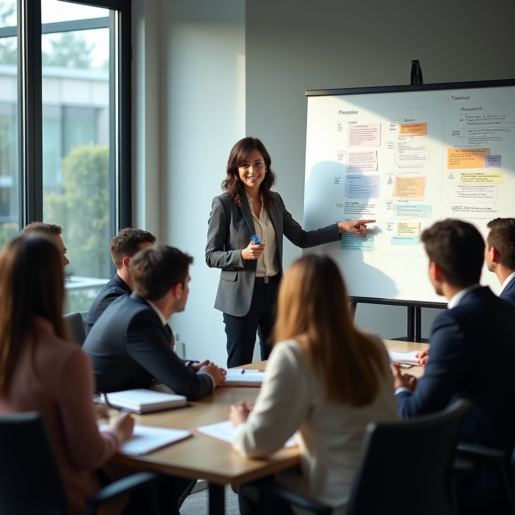 Professional facilitator leading team session